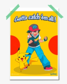 Pokemon Ash Pikachu Themed Electric Gotta Catch Em - Pokemon Ash, HD Png Download, Free Download