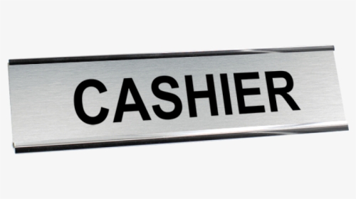 Silver Cashier Desk Plate" title="silver Cashier Desk - Sign, HD Png Download, Free Download