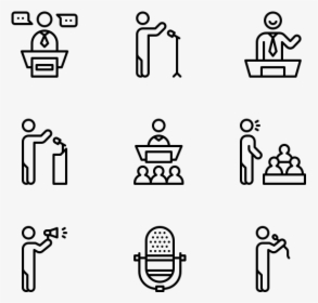 Public Speaking - Wedding Icons Black And White, HD Png Download, Free Download