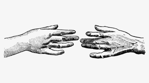 Image Of Hands Reaching Out To Signify Helping Charities - Drawing, HD Png Download, Free Download