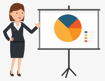 Powerpoint Woman Giving Presentation, HD Png Download, Free Download