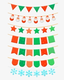 Christmas, Bunting, Banners, Tassel, Garland, Pastel - Stylized Bunting For Christmas, HD Png Download, Free Download