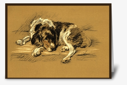 Sad, Dog Sympathy Greeting Card - Australian Shepherd, HD Png Download, Free Download