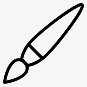 Tassel Brush Paintbrush Tool - Outline Of A Paint Brush, HD Png Download, Free Download