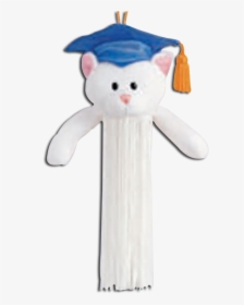 Gund Graduation Tassel White Kitty Cat Wearing A Blue - Stuffed Toy, HD Png Download, Free Download