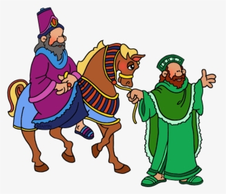Passover Clipart Bible Scene Clipart Cartoon - Haman And Mordecai Cartoon, HD Png Download, Free Download