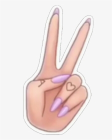 Peace Sign Hand Drawing, HD Png Download, Free Download