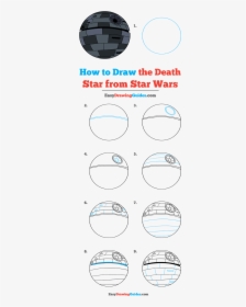 How To Draw Death Star From Star Wars - Easy Death Star Drawing, HD Png Download, Free Download