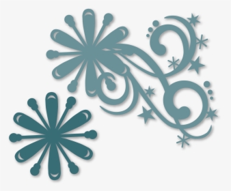 Snowflake Stars Flourish - Flower Icons, HD Png Download, Free Download