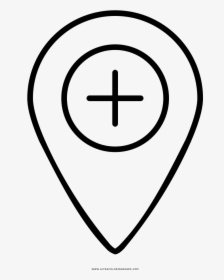 Gps Coloring Page - Cross, HD Png Download, Free Download