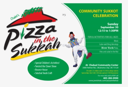 Web Ad 1570 Goldman Okc Pizza In Sukah-1 - Flyer, HD Png Download, Free Download