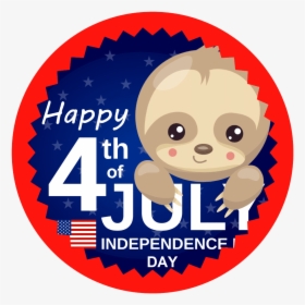 Baby Sloth 4th Of July T-shirt - Independence Day Of The Usa, HD Png Download, Free Download