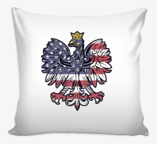 Polish Eagle American Flag Pillow Cover - Sad Quotes On Pillow, HD Png Download, Free Download