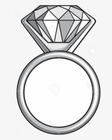 Diamond Ring Collection Of Free Gems Clipart On Ui - Diamond Ring Drawing Easy, HD Png Download, Free Download