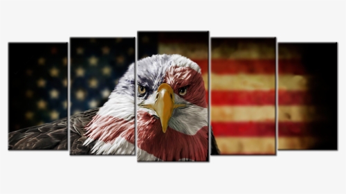 Patriotic American Flag With Eagle Extra Large 5-panel - Bald Eagle, HD Png Download, Free Download