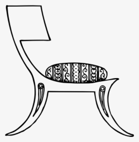 Greek Chair Svg Clip Arts - Ball In The Chair Clip Art Black, HD Png Download, Free Download