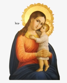 Painting - Icon Baby Jesus And Mary, HD Png Download, Free Download