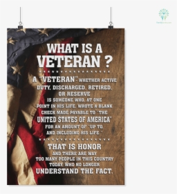 What Is A Veteran Poster %tag Familyloves - Flyer, HD Png Download, Free Download
