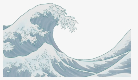 Transparent Water Waves Clipart - Japanese Wave Art, HD Png Download, Free Download