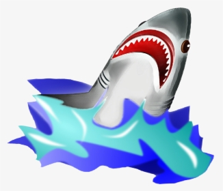 Scsharks Sharks Water Waves Ocean Blue White Shark - Shark In Water Clipart, HD Png Download, Free Download