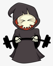 Skull, Gym, Funny, Cartoon - Cartoon, HD Png Download, Free Download