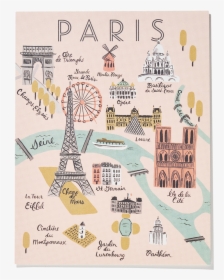 Paris Map - Paris Kids Map, HD Png Download, Free Download