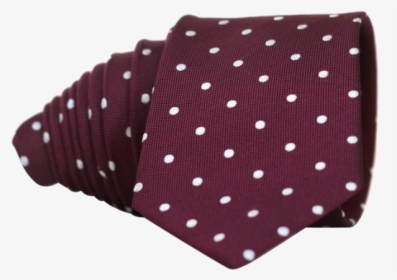 Classic Wine Red And White Dot Necktie - Polka Dot, HD Png Download, Free Download