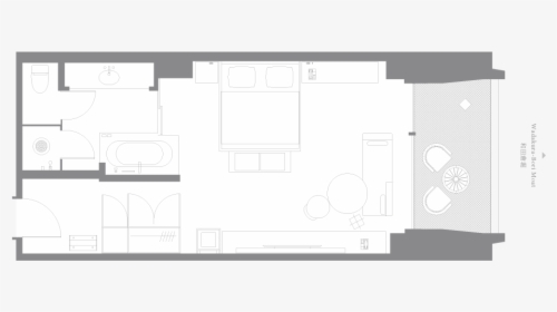 Palace Hotel Tokyo Deluxe King Balcony - Floor Plan, HD Png Download, Free Download