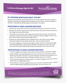Is A Reverse Mortgage Right For Me Flyer - Lambang Pmr, HD Png Download, Free Download