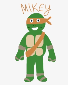 I Draw This And Make Sticker,mikey With Orange Mask - Cartoon, HD Png Download, Free Download