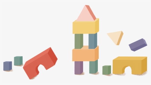 Hand Painted Cartoon Building Blocks - Cartoon Building Blocks Transparent, HD Png Download, Free Download