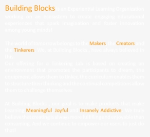 Building Blocks Is An Experiential Learning Organization, HD Png Download, Free Download