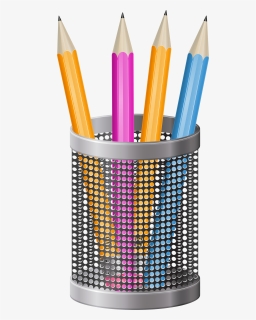 Transparent Pen Clipart Png - Cup Of Pencils Clipart, Png Download, Free Download