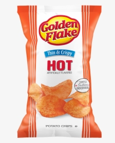 Golden Flake Thin & Crispy Potato Chips, Hot - Potato Chip, HD Png Download, Free Download