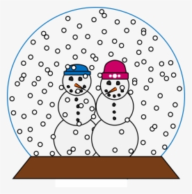 December Clipart Snowy - Snow Globe Cartoon Transparent, HD Png Download, Free Download