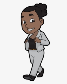 Black Cartoon Business Woman, HD Png Download, Free Download