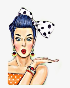 Transparent Girl Putting On Makeup Clipart - Pop Art Woman Png, Png Download, Free Download