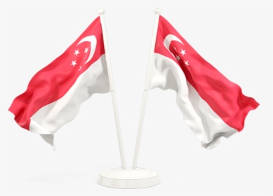 Clip Art Two Flags Illustration Of - Indonesia Malaysia Flag, HD Png Download, Free Download