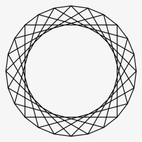 Rotated Squares Inside 24gon - Geometric Designs Tattoo Sun, HD Png Download, Free Download