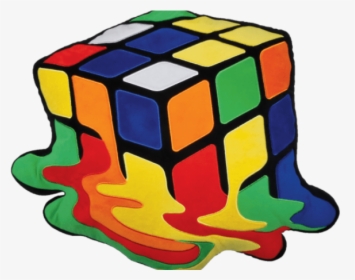 Rubik’s Cube Png Transparent Images - Melting Rubik's Cube Drawing, Png Download, Free Download