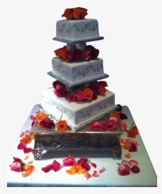 Red Pillar Wedding Cake - Sugar Cake, HD Png Download, Free Download