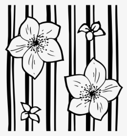 Lilyflower-tile Clip Arts - Line Art, HD Png Download, Free Download