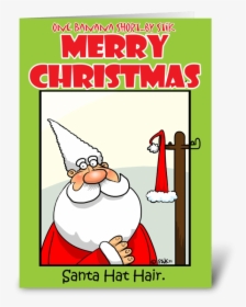 Santa Hat Hair Greeting Card, HD Png Download, Free Download