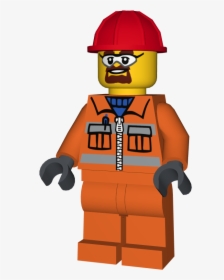 Lego Minifigure Cty0483 Construction Worker - Construction Worker Lego Png, Transparent Png, Free Download