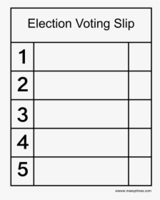 Simple Voting Success - Voting Slip Template Uk, HD Png Download, Free Download
