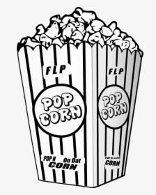 Popcorn Clipart Black And White, HD Png Download, Free Download