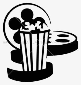 Transparent Movie Popcorn Png - Retro Popcorn And Movie Png, Png Download, Free Download