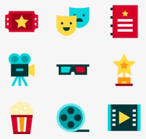 Cinema - Entertainment Movie Icon Vector, HD Png Download, Free Download