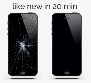 Broken Iphone Screen Before And After Hd Png Download Kindpng