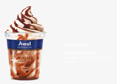 Chocolate - Amul Sundae Ice Cream, HD Png Download, Free Download